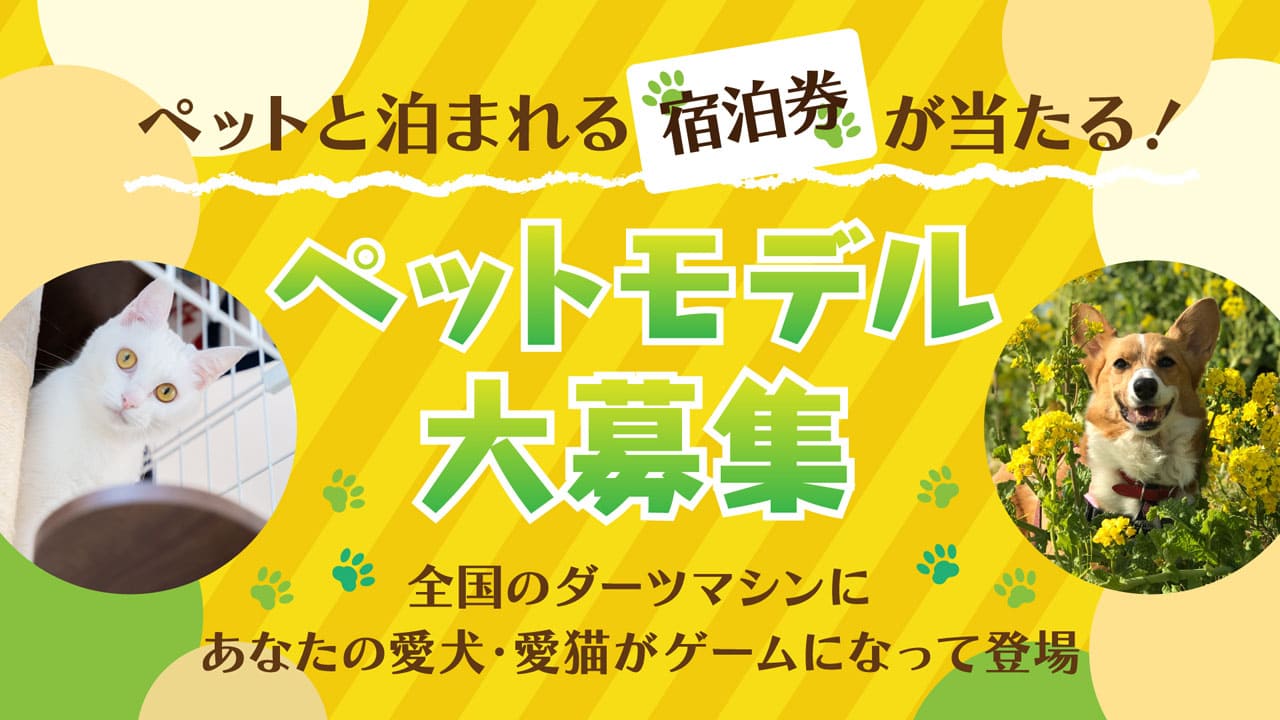 ワンちゃん・ネコちゃんの写真を大募集！『わんにゃんダーツ