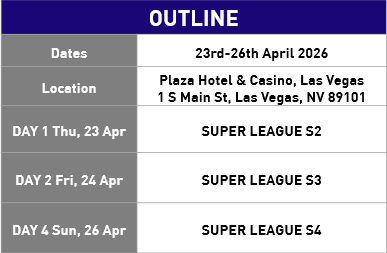 SUPER LEAGUE SEASON 12 – FIESTA in April 2026! Hotel Booking
