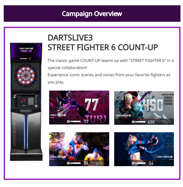 DARTSLIVE x STREET FIGHTER 6 Collaboration Campaign】 Win